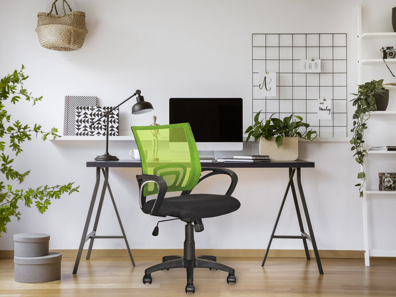 lime green Mesh Back Office Chair Jaxon Collection lifestyle scene by CorLiving