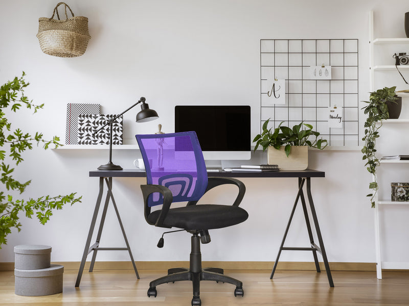 purple Mesh Back Office Chair Jaxon Collection lifestyle scene by CorLiving