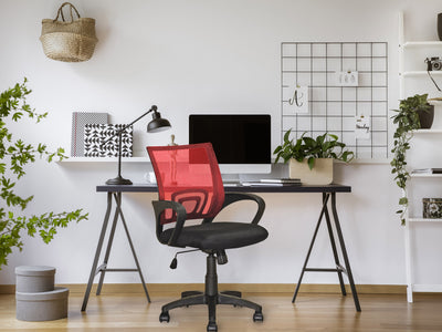 red Mesh Back Office Chair Jaxon Collection lifestyle scene by CorLiving#color_red