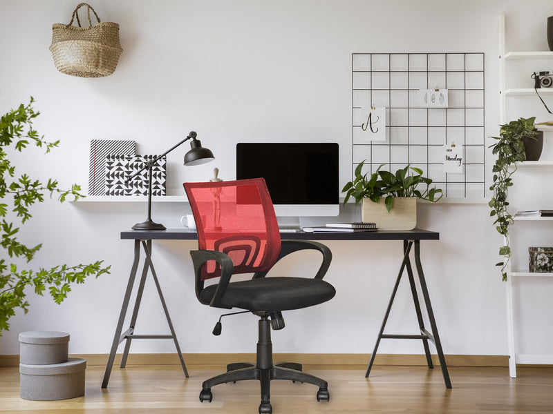 red Mesh Back Office Chair Jaxon Collection lifestyle scene by CorLiving