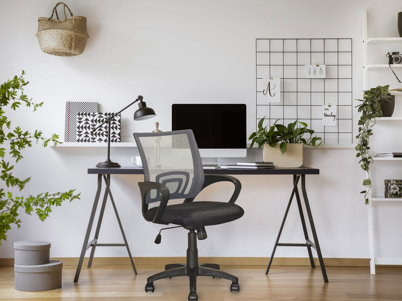 dark grey Mesh Back Office Chair Jaxon Collection lifestyle scene by CorLiving