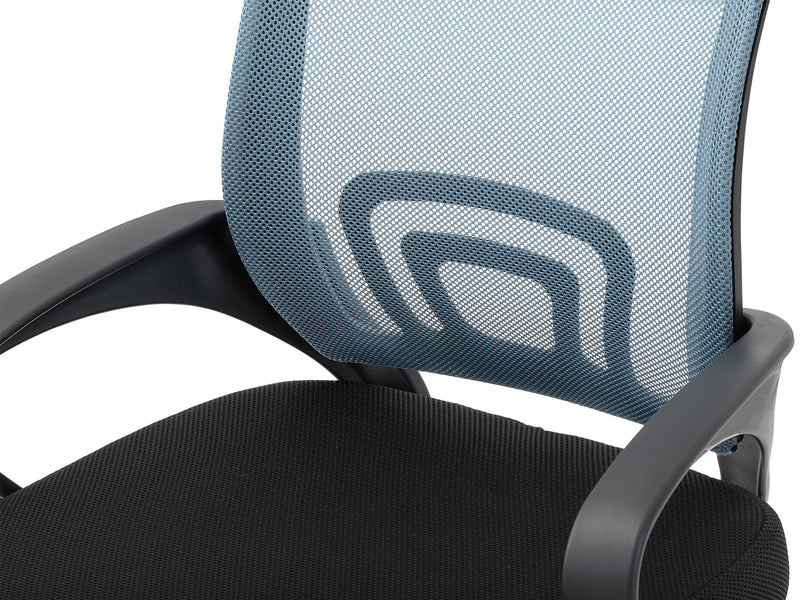 blue Mesh Back Office Chair Jaxon Collection detail image by CorLiving