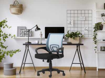 blue Mesh Back Office Chair Jaxon Collection lifestyle scene by CorLiving#color_blue