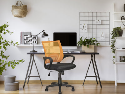 orange Mesh Back Office Chair Jaxon Collection lifestyle scene by CorLiving#color_orange