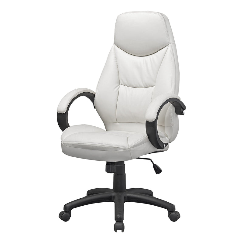white Office Chair with Lumbar Support Erin Collection product image by CorLiving
