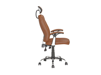 light brown Reclining Office Chair Brooks Collection product image by CorLiving#color_light-brown