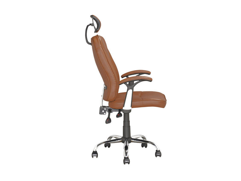 light brown Reclining Office Chair Brooks Collection product image by CorLiving