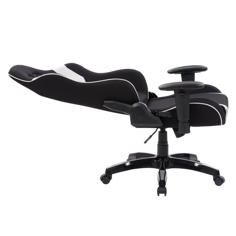 black and silver Ergonomic Gaming Chair Workspace Collection product image by CorLiving