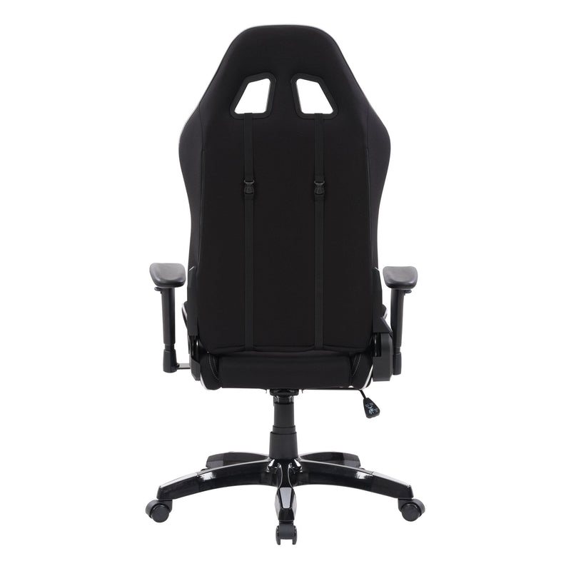 black and silver Ergonomic Gaming Chair Workspace Collection product image by CorLiving