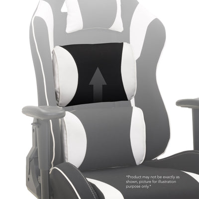 black and white Ergonomic Gaming Chair Workspace Collection detail image by CorLiving#color_black-and-white