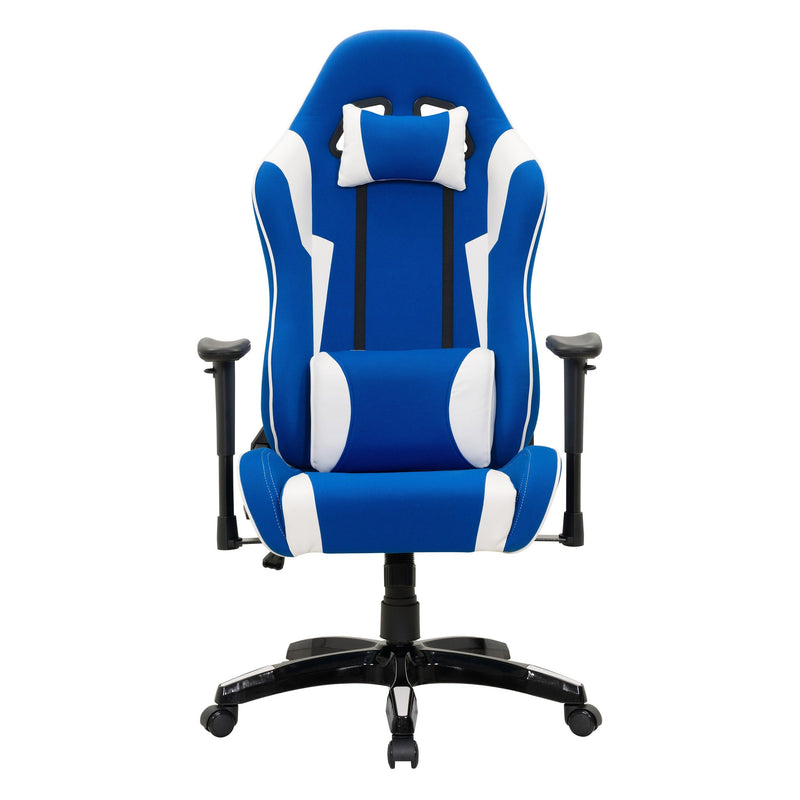blue and white Ergonomic Gaming Chair Workspace Collection product image by CorLiving