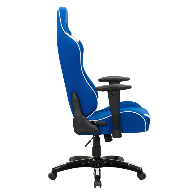 blue and white Ergonomic Gaming Chair Workspace Collection product image by CorLiving