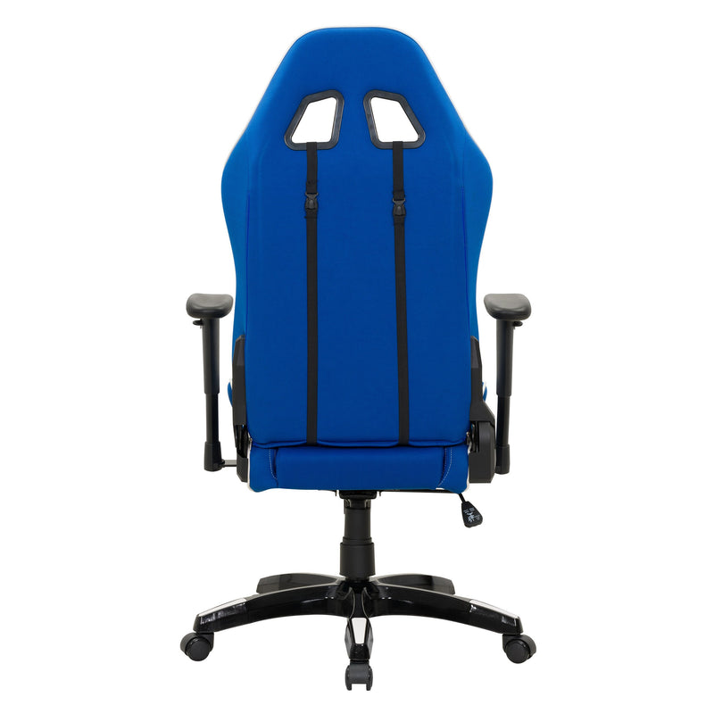 blue and white Ergonomic Gaming Chair Workspace Collection product image by CorLiving