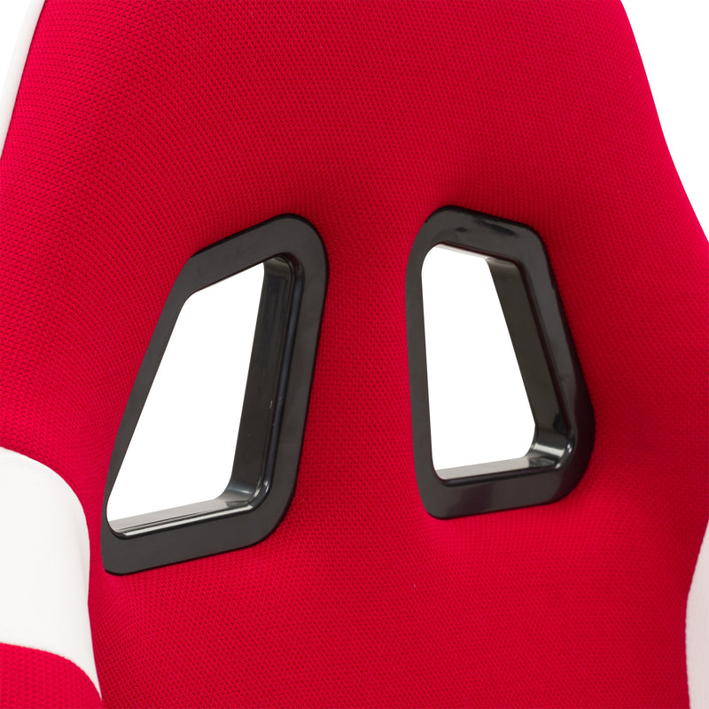 red and white Ergonomic Gaming Chair Workspace Collection detail image by CorLiving