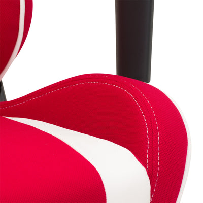 red and white Ergonomic Gaming Chair Workspace Collection detail image by CorLiving#color_red-and-white