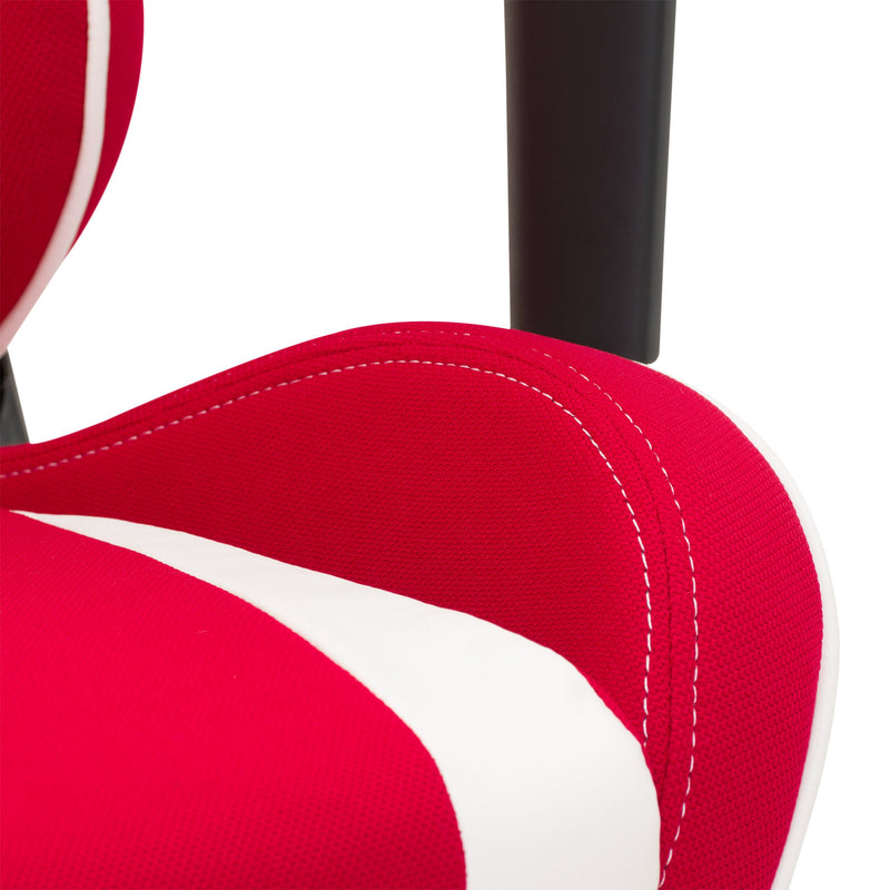 red and white Ergonomic Gaming Chair Workspace Collection detail image by CorLiving