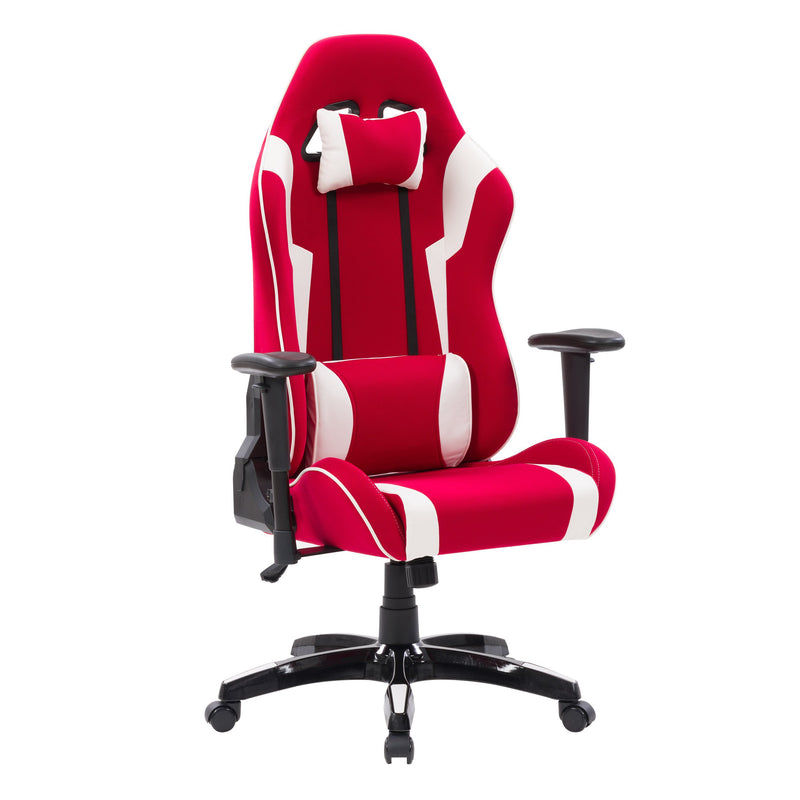 red and white Ergonomic Gaming Chair Workspace Collection product image by CorLiving
