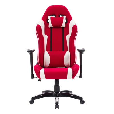 red and white Ergonomic Gaming Chair Workspace Collection product image by CorLiving#color_red-and-white