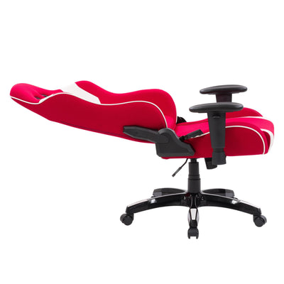 red and white Ergonomic Gaming Chair Workspace Collection product image by CorLiving#color_red-and-white