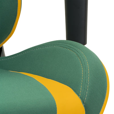 green and yellow Ergonomic Gaming Chair Workspace Collection detail image by CorLiving#color_green-and-yellow