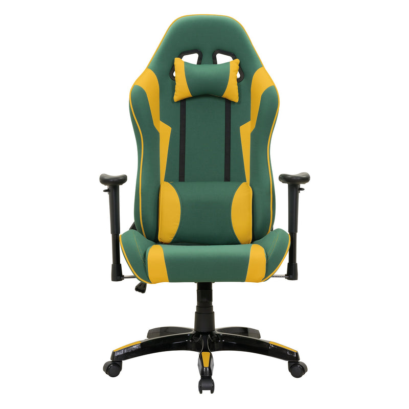 green and yellow Ergonomic Gaming Chair Workspace Collection product image by CorLiving