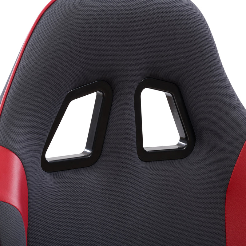 grey and red Ergonomic Gaming Chair Workspace Collection detail image by CorLiving