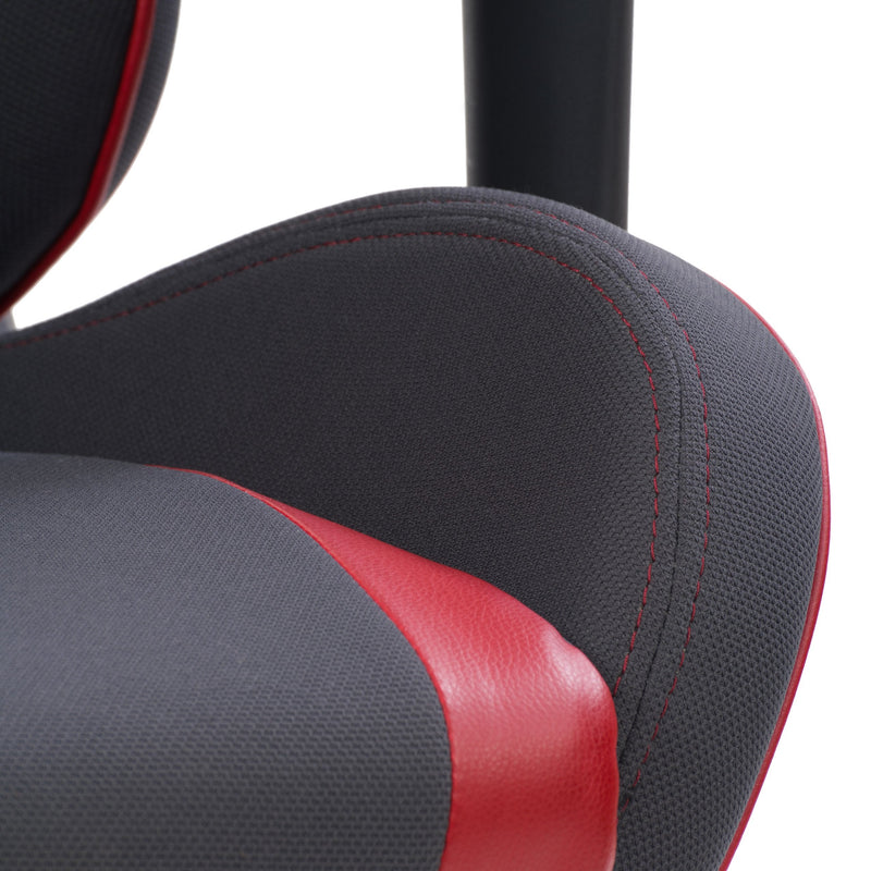 grey and red Ergonomic Gaming Chair Workspace Collection detail image by CorLiving