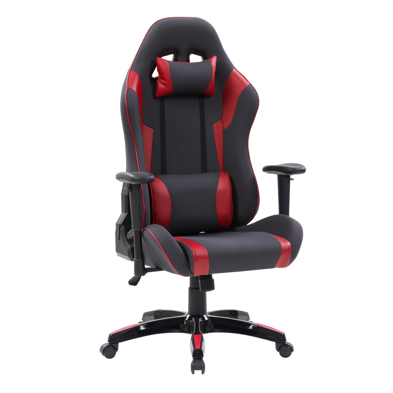 grey and red Ergonomic Gaming Chair Workspace Collection product image by CorLiving