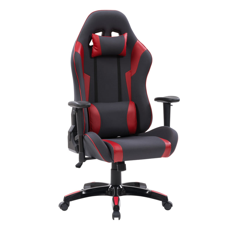 grey and red Ergonomic Gaming Chair Workspace Collection product image by CorLiving
