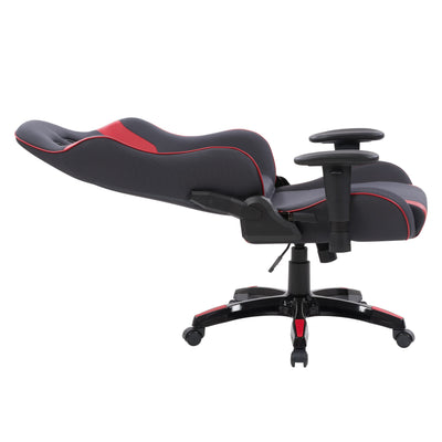 grey and red Ergonomic Gaming Chair Workspace Collection product image by CorLiving#color_grey-and-red
