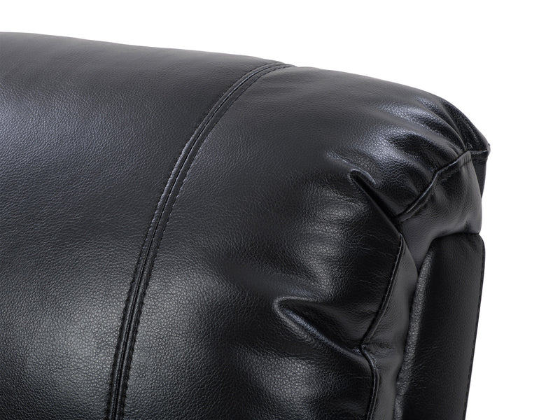 black Power Recliner with Cup Holder Ophelia Collection detail image by CorLiving