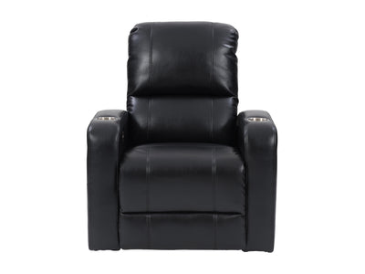 black Power Recliner with Cup Holder Ophelia Collection product image by CorLiving#color_black