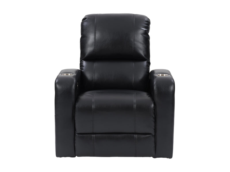 black Power Recliner with Cup Holder Ophelia Collection product image by CorLiving