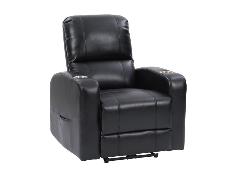 black Power Recliner with Cup Holder Ophelia Collection product image by CorLiving