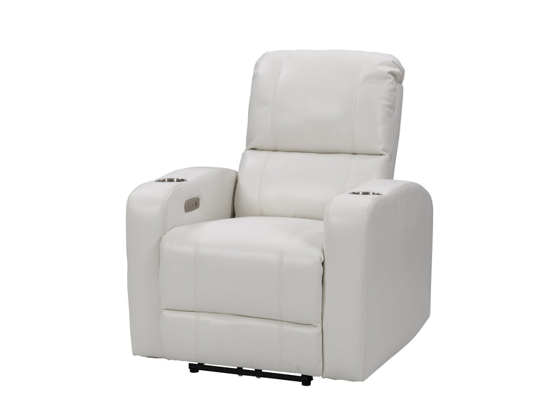 white Power Recliner with Cup Holder Ophelia Collection product image by CorLiving