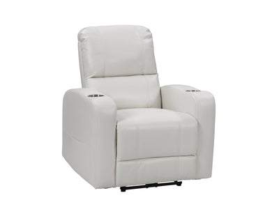 white Power Recliner with Cup Holder Ophelia Collection product image by CorLiving#color_white