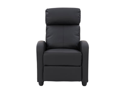 black Push Back Recliner Ophelia Collection product image by CorLiving#color_black