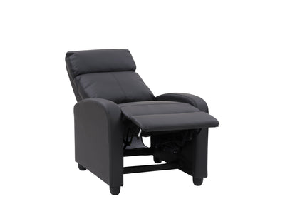 black Push Back Recliner Ophelia Collection product image by CorLiving#color_black