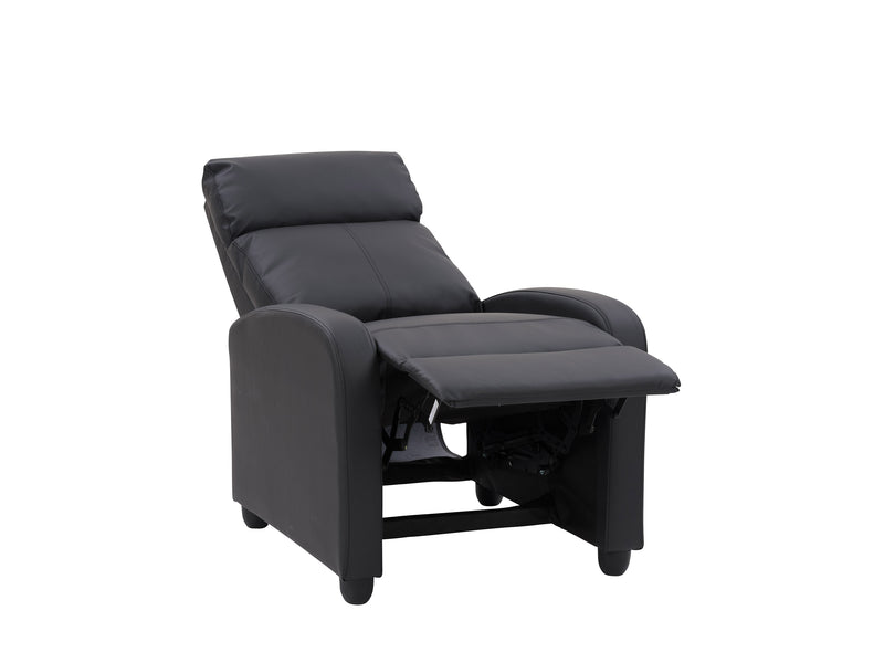 black Push Back Recliner Ophelia Collection product image by CorLiving