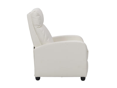 white Push Back Recliner Ophelia Collection product image by CorLiving#color_white