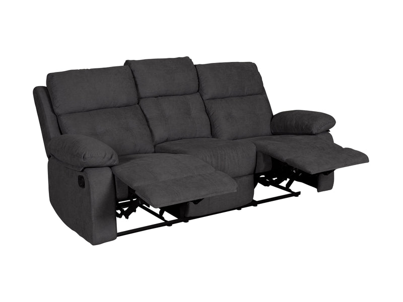 dark grey 3 Seater Recliner Sofa Oren Collection product image by CorLiving