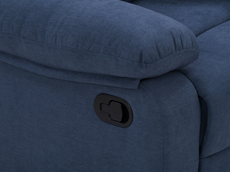 blue 3 Seater Recliner Sofa Oren Collection detail image by CorLiving