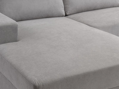 light grey Wide Sectional Couch, Right Facing Lyon Collection detail image by CorLiving#color_light-grey