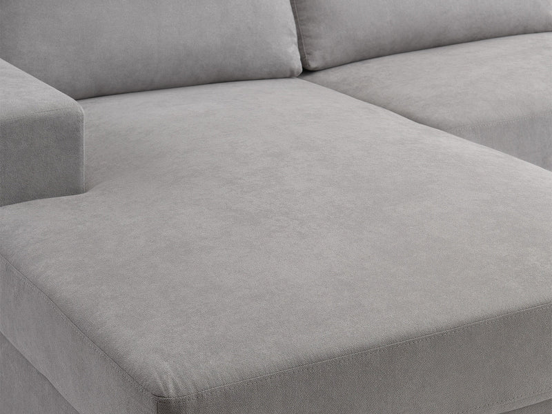 light grey Wide Sectional Couch, Right Facing Lyon Collection detail image by CorLiving