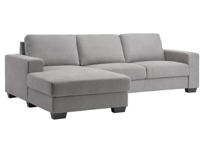 light grey Wide Sectional Couch, Right Facing Lyon Collection product image by CorLiving#color_light-grey