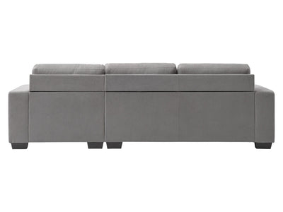light grey Wide Sectional Couch, Left Facing Lyon Collection product image by CorLiving#color_light-grey