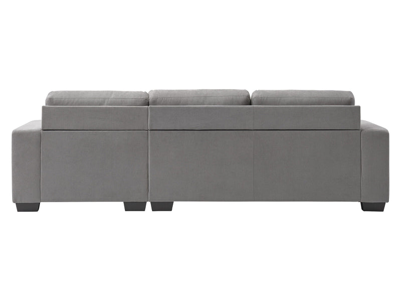 light grey Wide Sectional Couch, Left Facing Lyon Collection product image by CorLiving