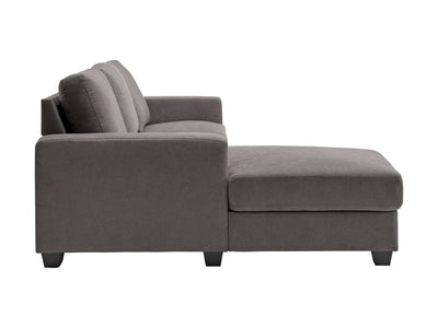 dark grey Wide Sectional Couch, Right Facing Lyon Collection product image by CorLiving#color_dark-grey
