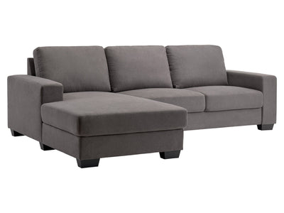 dark grey Wide Sectional Couch, Right Facing Lyon Collection product image by CorLiving#color_dark-grey