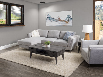 light grey L Shaped Sofa, Left Facing Lansing Collection lifestyle scene by CorLiving#color_light-grey